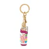 Anya Hindmarch X Love Hearts Leather Key Charm In White/gold