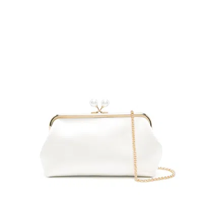 Anya Hindmarch Kiss-lock Fastening Clutch In White