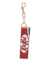 Anya Hindmarch X Kitkat Leather Key Charm In Red