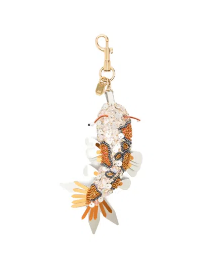 Anya Hindmarch Koi Sequin-embellished Keyring In Multi