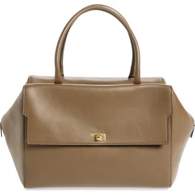 Anya Hindmarch Large Seaton Leather Handbag In Pebble