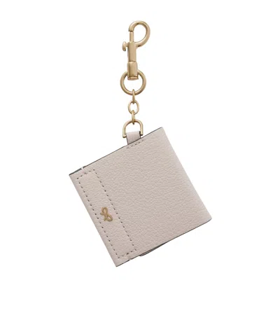 Anya Hindmarch Leather And Gold-tone Keychain In Black