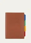 Anya Hindmarch Leather & Suede A5 Notebook Holder In Tan