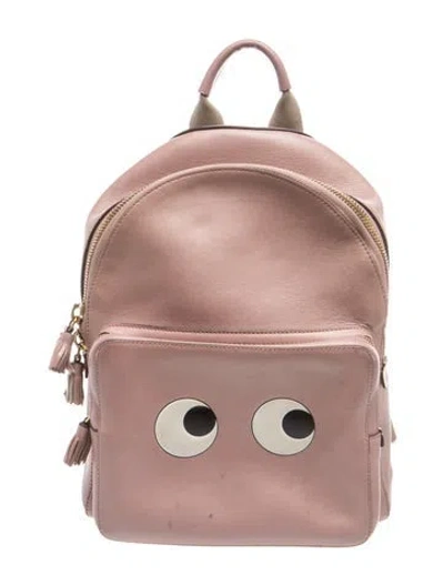 Pre-owned Anya Hindmarch Leather Backpack In Brown