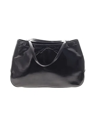 Pre-owned Anya Hindmarch Leather Bucket Bag In Black
