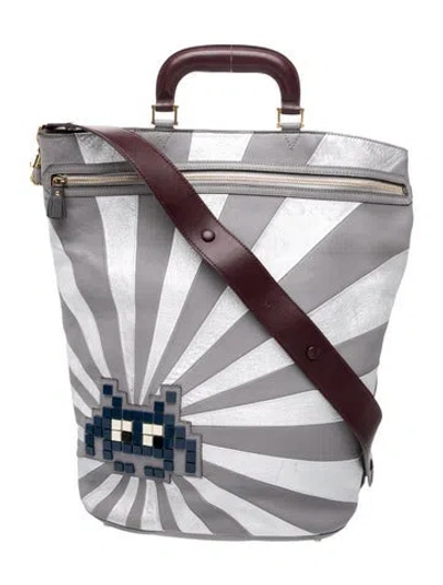 Pre-owned Anya Hindmarch Leather Bucket Bag In Red