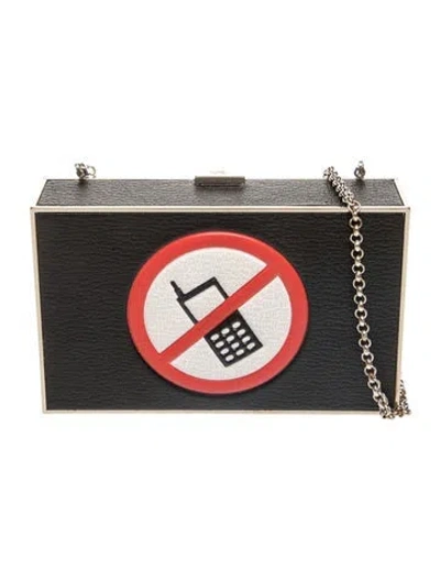 Pre-owned Anya Hindmarch Leather Clutch In Black