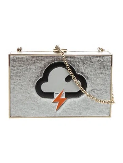 Pre-owned Anya Hindmarch Leather Clutch In Grey