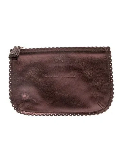Pre-owned Anya Hindmarch Leather Clutch In Red