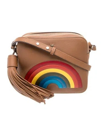 Pre-owned Anya Hindmarch Leather Crossbody Bag In Brown