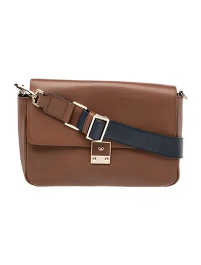 Pre-owned Anya Hindmarch Leather Crossbody Bag In Brown