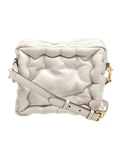 Pre-owned Anya Hindmarch Leather Crossbody Bag In Neutrals