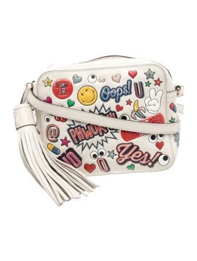 Pre-owned Anya Hindmarch Leather Crossbody Bag In Neutrals