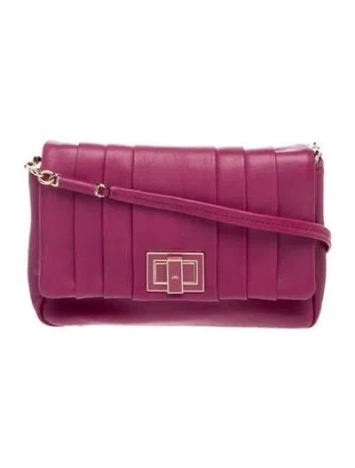 Pre-owned Anya Hindmarch Leather Crossbody Bag In Pink