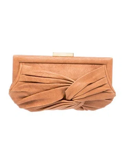 Pre-owned Anya Hindmarch Leather Evening Bag In Brown