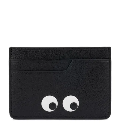Anya Hindmarch Leather Eyes Card Holder In Black