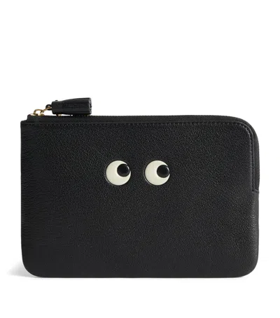 Anya Hindmarch Leather Eyes Loose Pocket In Black