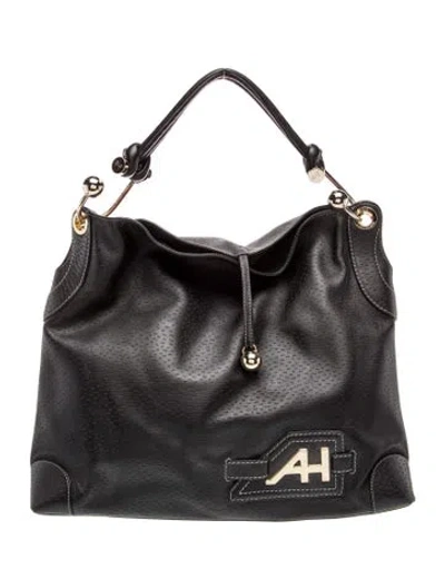 Pre-owned Anya Hindmarch Leather Hobo In Black