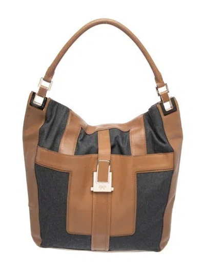 Pre-owned Anya Hindmarch Leather Hobo In Brown