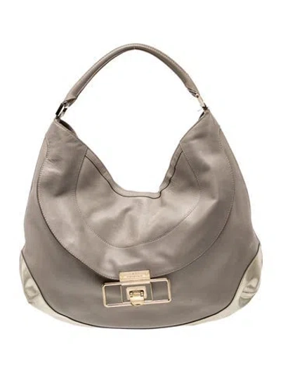 Pre-owned Anya Hindmarch Leather Hobo In Neutral