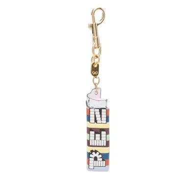 Anya Hindmarch Leather Keyring In Multi
