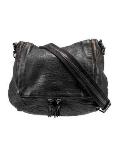 Pre-owned Anya Hindmarch Leather Shoulder Bag In Black