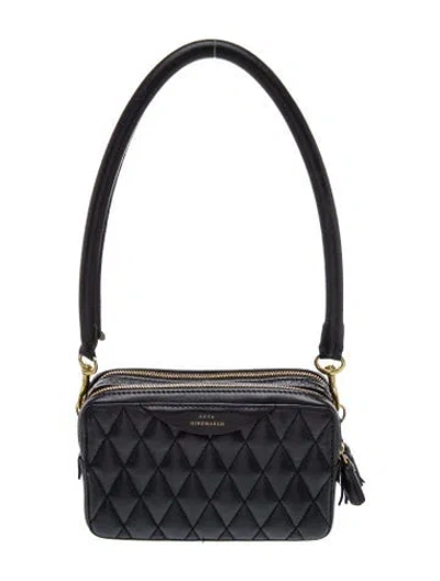 Pre-owned Anya Hindmarch Leather Shoulder Bag In Black
