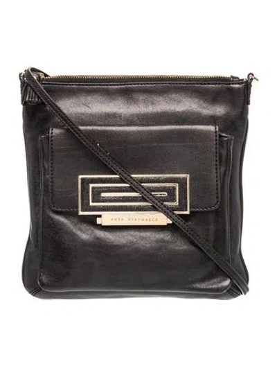 Pre-owned Anya Hindmarch Leather Shoulder Bag In Black