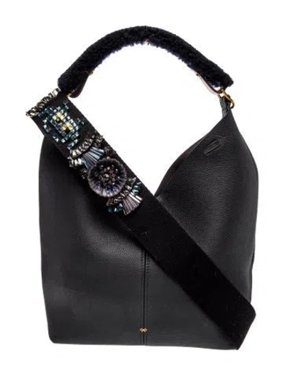 Pre-owned Anya Hindmarch Leather Shoulder Bag In Black
