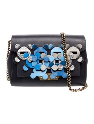 Pre-owned Anya Hindmarch Leather Shoulder Bag In Blue