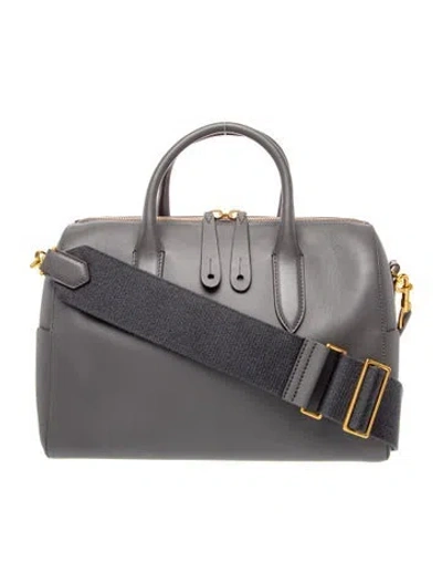 Pre-owned Anya Hindmarch Leather Shoulder Bag In Gray