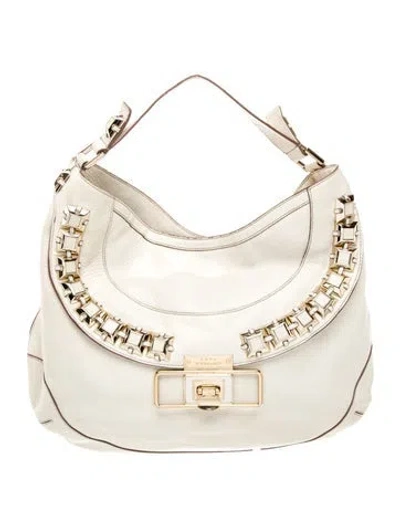 Pre-owned Anya Hindmarch Leather Shoulder Bag In Neutral