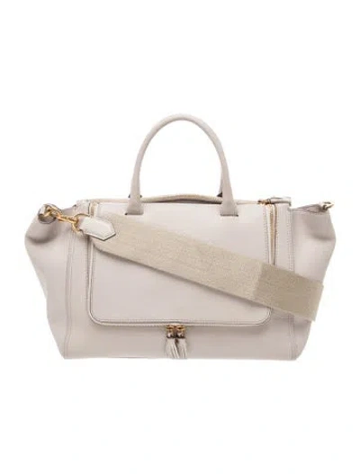 Pre-owned Anya Hindmarch Leather Shoulder Bag In Neutrals