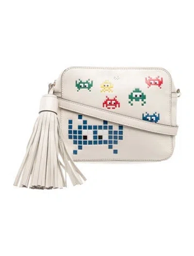 Pre-owned Anya Hindmarch Leather Shoulder Bag In Neutrals