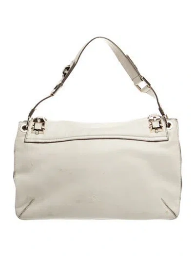 Pre-owned Anya Hindmarch Leather Shoulder Bag In Neutrals