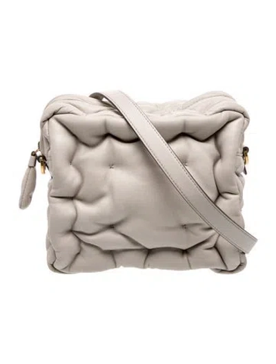 Pre-owned Anya Hindmarch Leather Shoulder Bag In Neutrals