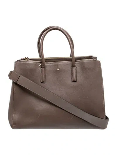 Pre-owned Anya Hindmarch Leather Shoulder Bag In Pink