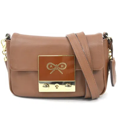 Pre-owned Anya Hindmarch Leather Shoulder Bag () In Brown
