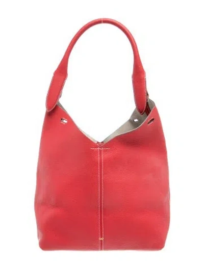 Pre-owned Anya Hindmarch Leather Shoulder Bag In Red