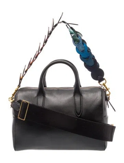 Pre-owned Anya Hindmarch Leather Top Handle Bag In Black