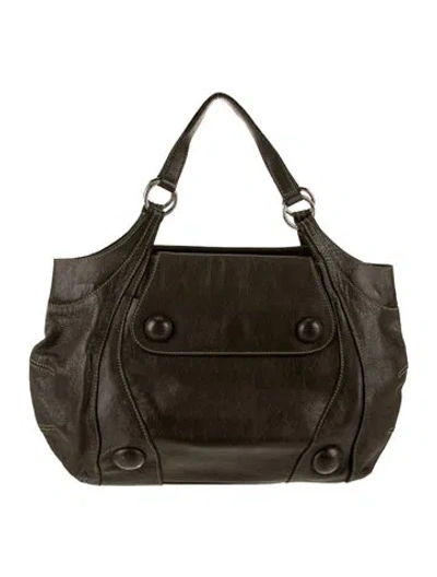 Pre-owned Anya Hindmarch Leather Top Handle Bag In Green