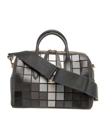 Pre-owned Anya Hindmarch Leather Top Handle Bag In Grey
