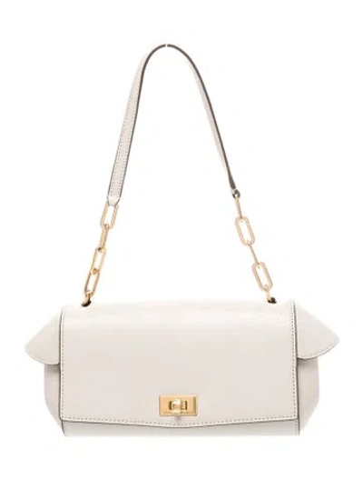 Pre-owned Anya Hindmarch Leather Top Handle Bag In Neutral