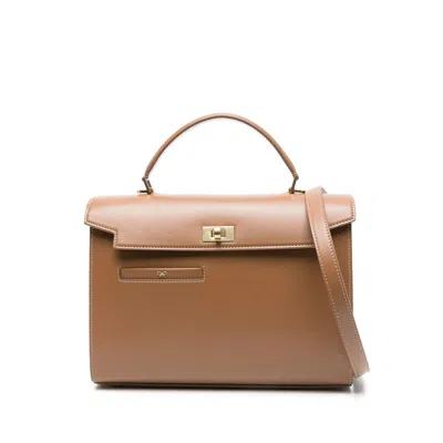 Anya Hindmarch Mortimer Top Handle In Brown