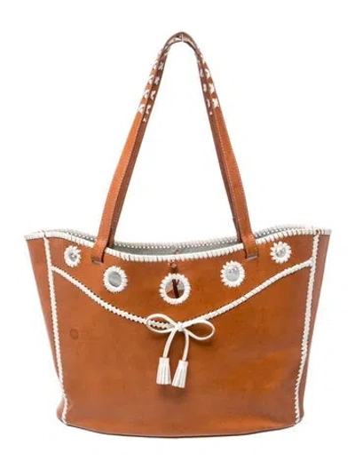 Pre-owned Anya Hindmarch Leather Tote In Brown
