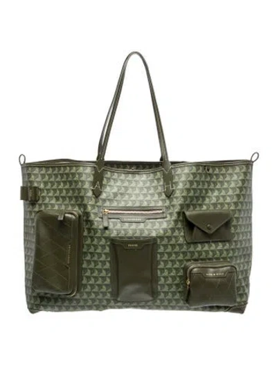 Pre-owned Anya Hindmarch Leather Tote In Green