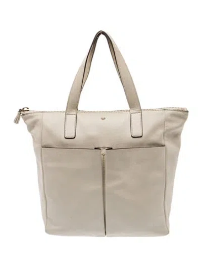 Pre-owned Anya Hindmarch Leather Tote In Neutral
