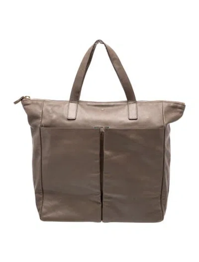 Pre-owned Anya Hindmarch Leather Tote In Neutrals