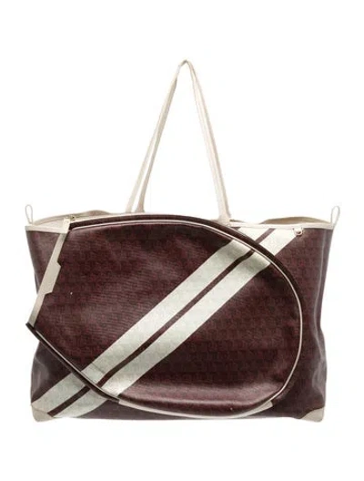Pre-owned Anya Hindmarch Leather Tote In Neutrals
