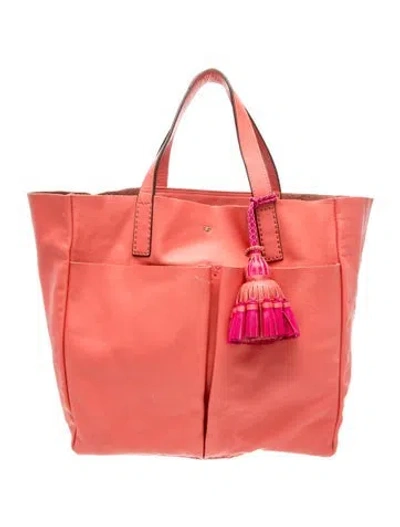 Pre-owned Anya Hindmarch Leather Tote In Orange
